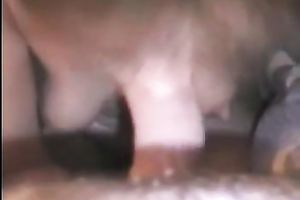 Submissive brunette hair cutie gives me a head until I spunk fountain on her face