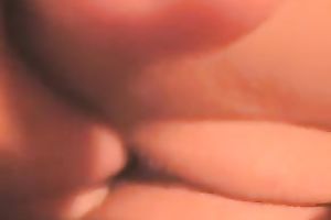 Wonderful light haired chick in dark nylons was fingering her own wet crack