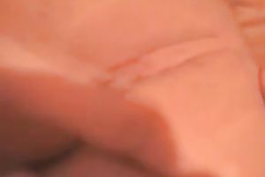 Wonderful light haired chick in dark nylons was fingering her own wet crack