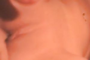 Wonderful light haired chick in dark nylons was fingering her own wet crack