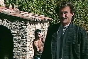 Two classic white brunettes in the old style bathtub