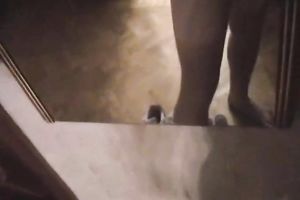 Skinny blonde legal age teenager got bulky arse jizz flow in non-professional sex clip