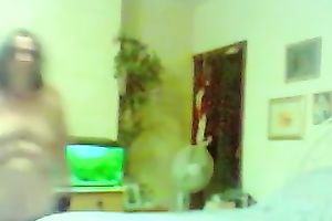 Hidden webcam video with my fat husband making the couch