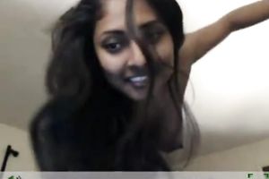 Curvy and hawt Indian legal age teenager honey shows off topless on livecam