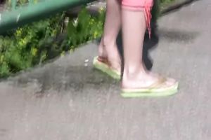 Sweet Russian wife in pink pants drools from her snatch