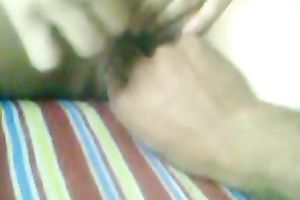 I assist my lustful nasty wifey to tickle her hungry strong slit