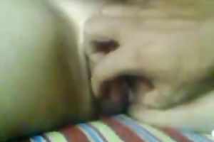 I assist my lustful nasty wifey to tickle her hungry strong slit