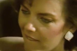 Awesome ardent vintage lesbo act on the ottoman