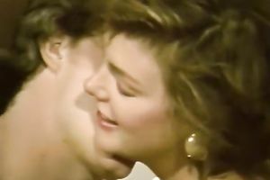 Awesome ardent vintage lesbo act on the ottoman