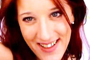 Filthy redhead perverted white bitch with miniature tits on cam