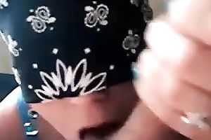 Blindfolded horn-mad hotwife of my buddy gives him a great oral job