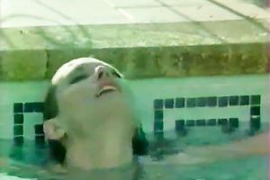 Great oral-stimulation from excited 18 year old playgirl in the swimming pool