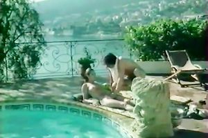 Great oral-stimulation from excited 18 year old playgirl in the swimming pool