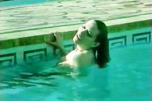 Great oral-stimulation from excited 18 year old playgirl in the swimming pool