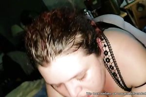 This corpulent slut has a remarkable wazoo and she can't live without engulfing dong so much