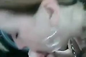 Redhead white women engulfing my rod in a car instead of having lunch