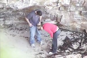 Blond haired bitchie casual bitch was caught on webcam during oral sex sex outdoors