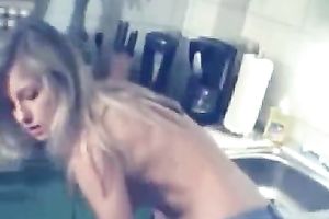 My boyfriend was following me in the kitchen with a camera