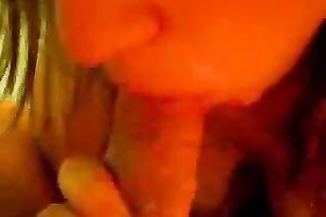 A nice fountain of cum after dilettante blow job from my GF