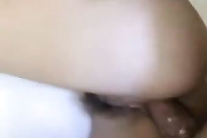 Cute natural Thai brunette hair GF rides schlong and receives curly bawdy cleft pushed mish