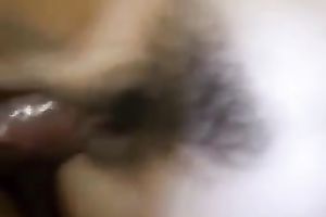 Cute natural Thai brunette hair GF rides schlong and receives curly bawdy cleft pushed mish