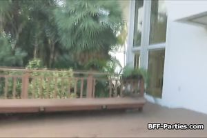 3some rimjob bikini lesbo party