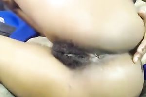 Ardent wild dilettante dark beauty with astounding large rack was teasing her wet crack