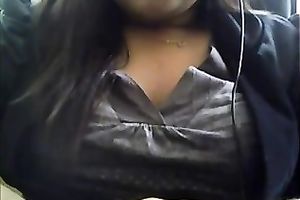 Very whorish sweetheart shows off her pantoons and muff