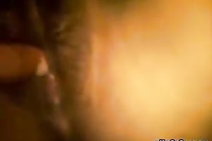 Sweet ebon girlfriend gives me a tugjob and blow job