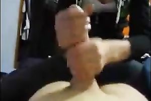 My sporty sweetheart playing with my giant penis like a gear shift stick