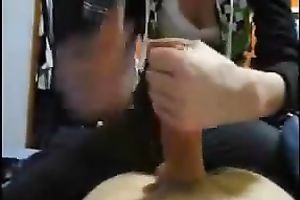 My sporty sweetheart playing with my giant penis like a gear shift stick