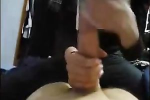 My sporty sweetheart playing with my giant penis like a gear shift stick