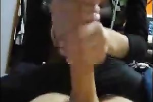 My sporty sweetheart playing with my giant penis like a gear shift stick