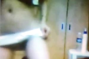 Skinny brunette hair student flashes her large firm boobs on livecam