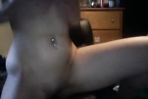 Her pink plastic fake penis does the job when it comes to bawdy cleft drilling