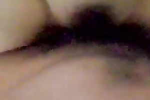 My hard boner schlong penetrates natural curly cum-hole of real doxy