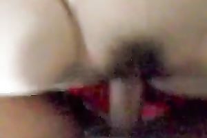 My hard boner schlong penetrates natural curly cum-hole of real doxy