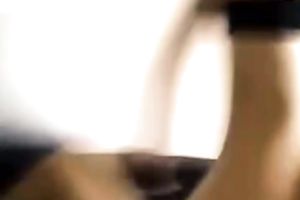 Awesome dark haired whore in dark stuff rides my ally like a pro