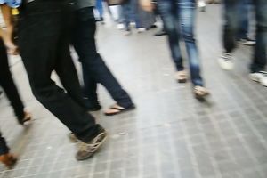 Following this bootyfull playgirl in a single minded persuit