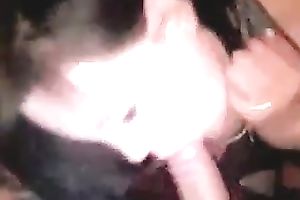 Lecherous babe blows my dong like cum-thirsty