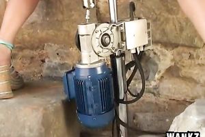 Lovely light-haired lassie demonstrates her riding skills