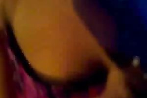 Kinky non-professional Indian wife undressed her muff and unattractive saggy large bra buddies