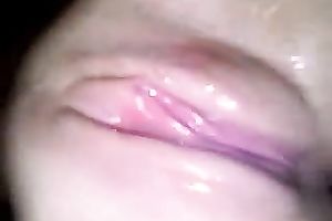Dripping juicy pinkish twat of my black cock sluts acquires fingered