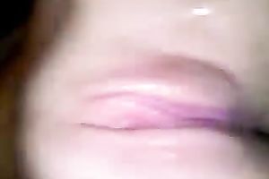 Dripping juicy pinkish twat of my black cock sluts acquires fingered