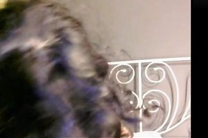 The most good smile of a hawt brunette hair black skin legal age teenager on web camera