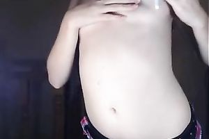 Dope all natural blonde haired girlie was stripping in her cute shy way