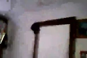 Fabulous dark brown college girlfriend walking nude on webcam