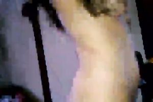 Fabulous dark brown college girlfriend walking nude on webcam