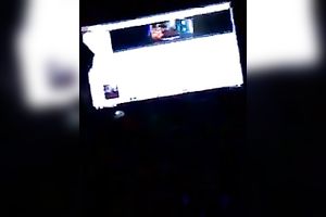 Fabulous dark brown college girlfriend walking nude on webcam