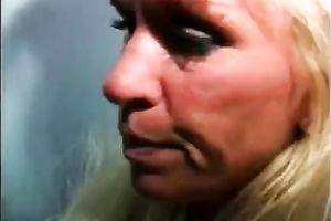 That concupiscent golden-haired grandma can't live without sticky facual cumshots from youthful guys